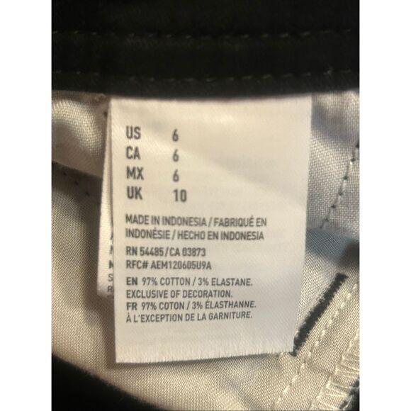 American Eagle Outfitters black Chinos stretch midi size 6 (5795) - Picture 5 of 5